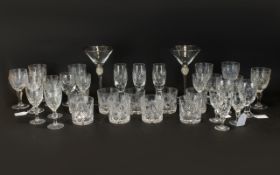 A Pair Of Contemporary Gilt And Crystal Margarita Glasses Each 8 3/4 inches, each of open,