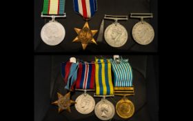 A Collection Of WWII Military Interest Medals To include a group with named Korea medal awarded to