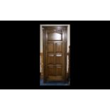 Early 20th Century Carved Oak Wardrobe 1930's single door unit with carved panelled sides,