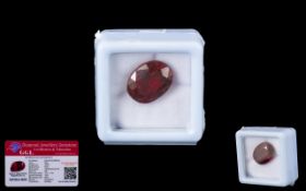 Natural Ruby Loose Gemstone With GGL Certificate/Report Stating The Ruby To Be 5.63cts Oval Cut, 10.