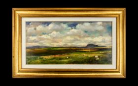 Paul Demaria (British 1956 -) Original Oil On Canvas 'Cloud Shadows On The Moors' Signed to verso