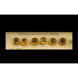 Guinness Interest A Boxed Set Of Six Enamel Studs Circa 1950's,