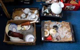 4 x Boxes of Assorted Pottery & Bric a Brac.
