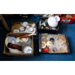 4 x Boxes of Assorted Pottery & Bric a Brac.