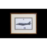Aeronautic Interest Harrier 5 Squadron Signed Print Framed and glazed, signed by the squadron,