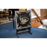 A Rustic Style Occasional Table/Screen Small square form tilt top table,