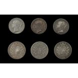 Queen Victoria - Early Young Head ' Scarce Type ' Silver Crowns ( 3 ) In Total.