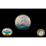 Elliot Hall Enamels - nice quality, limited, numbered and signed, circular paperweight.