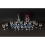 A Collection of Glass Ware including Edinburgh Bud Vase, Ruby Coloured Glass Flower Vase,