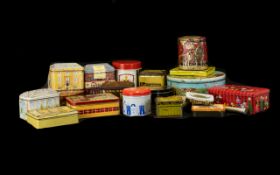 A Collection of 20 Assorted Old Sweet & Biscuit Tins. A colourful and interesting collection.