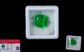 Natural Emerald Loose Gemstone Complete With GGL Certificate/Report Stating The Emerald To Be 8.