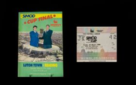1988 'The Simod' Cup Final Souvenir Programme And Ticket Stub,