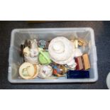 A Box of Mixed Ceramics & Collectibles to include Washington Pottery bowl, plates, cups,