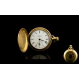American Watch Co Waltham Gold Plated Full Hunter Pocket Watch. c.1890 - 1900.