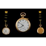 International Watch Co Schaffhausen 14ct Rose Gold - Keyless High Grade Chronometer Open Faced