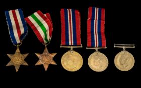 World War II Collection of Military Medals awarded to G A Hunt, comprising: 1.