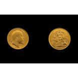 Edward VII 22ct Gold Half Sovereign - Date 1903. London Mint & High Grade Coin, E.