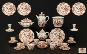 Coalport Indian Tree Coral Pattern Part Coffee And Dinner Service Each piece stamped to base,