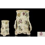Royal Worcester Hand painted Porcelain Spill Vase - hand painted, naturalistic. Inspired by the