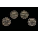 Railways Act 1921 Commemorative Set of Silver Medals (4) Four.