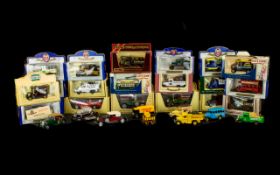 A Collection of Model Cars & Vans, 24 Boxed as well as several without boxes.