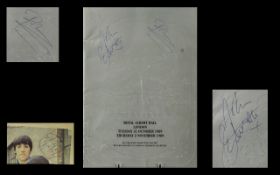 The Who Autographs on Programme dated 1989 signed by Pete Townsend & John Entwistle,