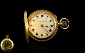 Swiss Lever - Key-less Gold Plated Full Hunter Pocket Watch, Medal Winning Movement. c.1900.