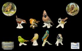 Goebel West Germany A Collection Of Eight Ceramic Bird Figures Each marked to base, to include,
