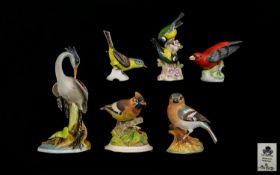 Excellent Collection of Signed Hand Painted Porcelain Ceramic Bird Figures From Different