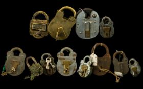 PADLOCKS ANTIQUE. Approx 50, nearly all