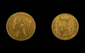 Queen Victoria 22ct Gold Young Head/Shie