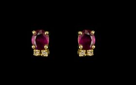 18ct Gold Attractive Rubies & Diamonds S