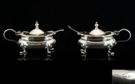 Walker and Hall Pair of Silver Mustard P