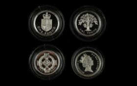 Four Royal Mint Silver Proof One Pound C