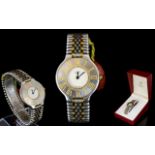 Cartier Le-Must 21 18ct Gold and Steel L