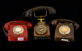 TELEPHONES X 3. Three vintage telephones