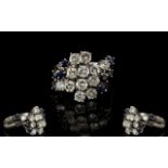 18ct White Gold Attractive Diamond And S