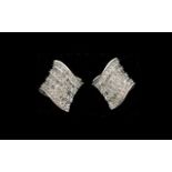 Diamond Lozenge Shape Large Stud Earring