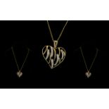 9ct Gold Heart Pendant And Chain In the