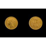 Queen Victoria 22ct Gold Young Head / Sh
