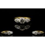 18ct Gold - Nice Quality 3 Stone Diamond