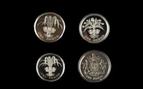 Four Royal Mint Silver Proof One Pound C