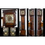 A mid 18th Century Mahogany Longcase Clock With brass dial and chapter ring marked 'John Allen,