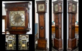 A mid 18th Century Mahogany Longcase Clock With brass dial and chapter ring marked 'John Allen,