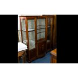 A Late 19th/Early 20th Century Glazed Display Cabinet Edwardian cabinet with central,