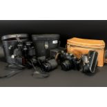 A Collection of Cameras and Binoculars to include Hans Weiss Optik Field Binoculars,