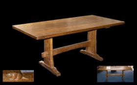 Beaverman A Colin Beaverman Almack Of Sutton-under-Whitestone-cliffe English Oak Refectory Table Of