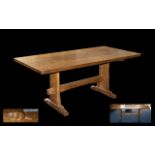 Beaverman A Colin Beaverman Almack Of Sutton-under-Whitestone-cliffe English Oak Refectory Table Of