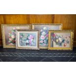 A Collection Of Floral Still Life Prints Decorative Prints, Each In The Continental Style Each