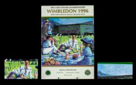 Signed Wimbledon 1996 Lawn Tennis Championships 24th June - 7th July Official Ninth Day Wednesday